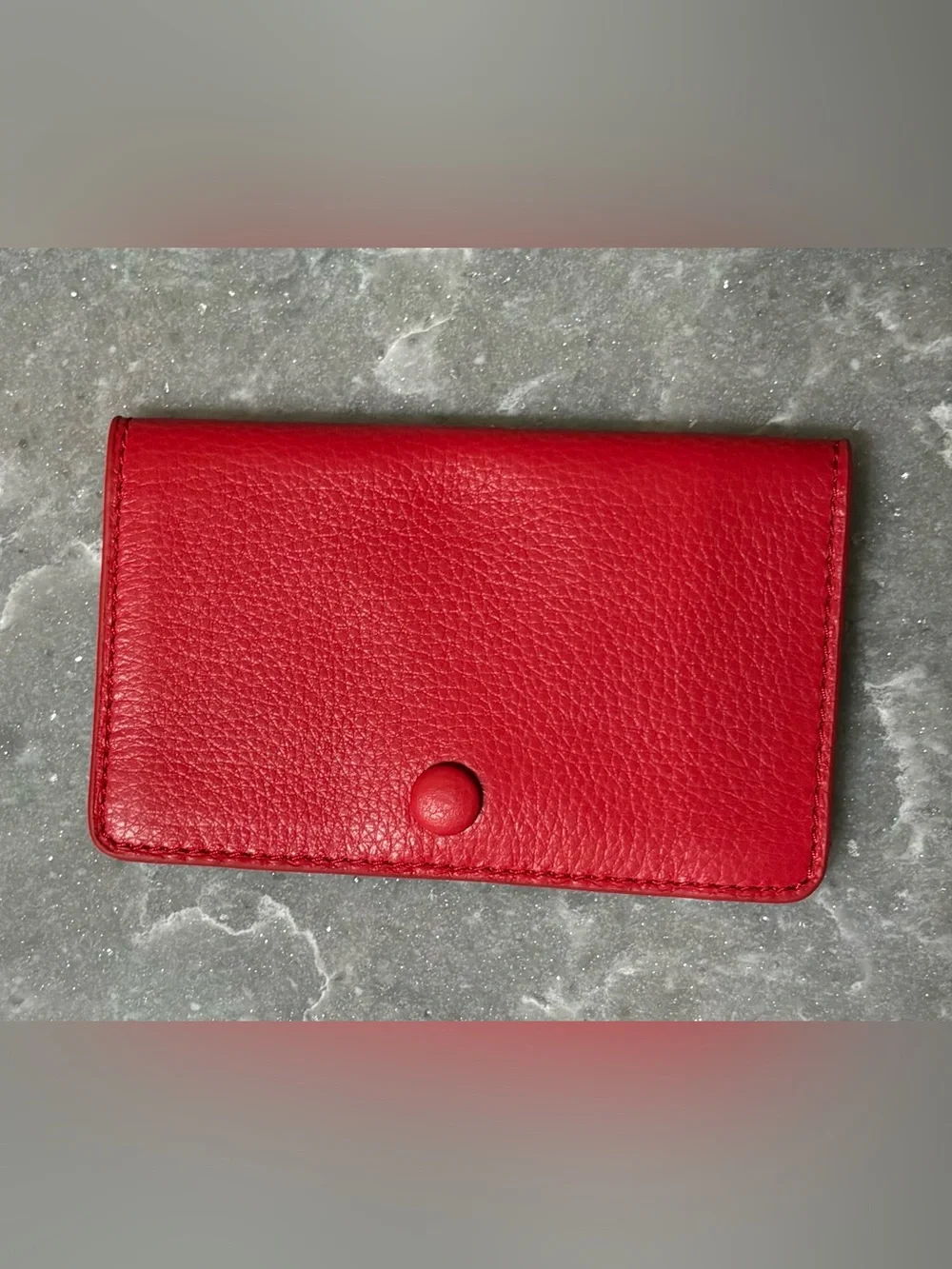 Vera Bradley Red Leather Snap Wallet NWT